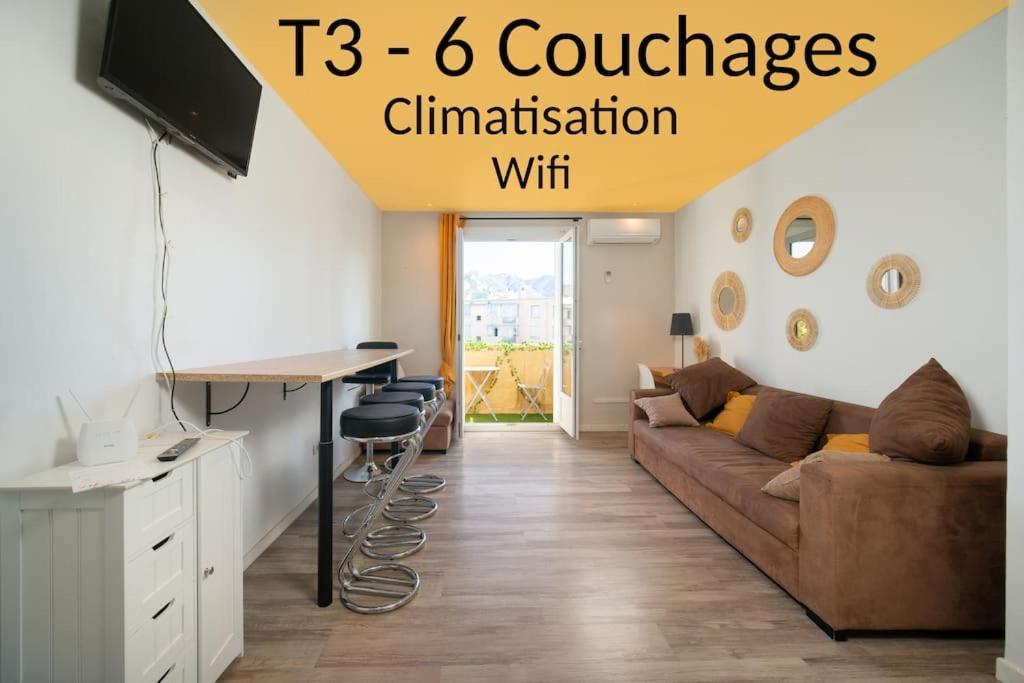 Air-Conditioned Apartment Sleeps 4 To 6 Parking Marseille Exterior photo
